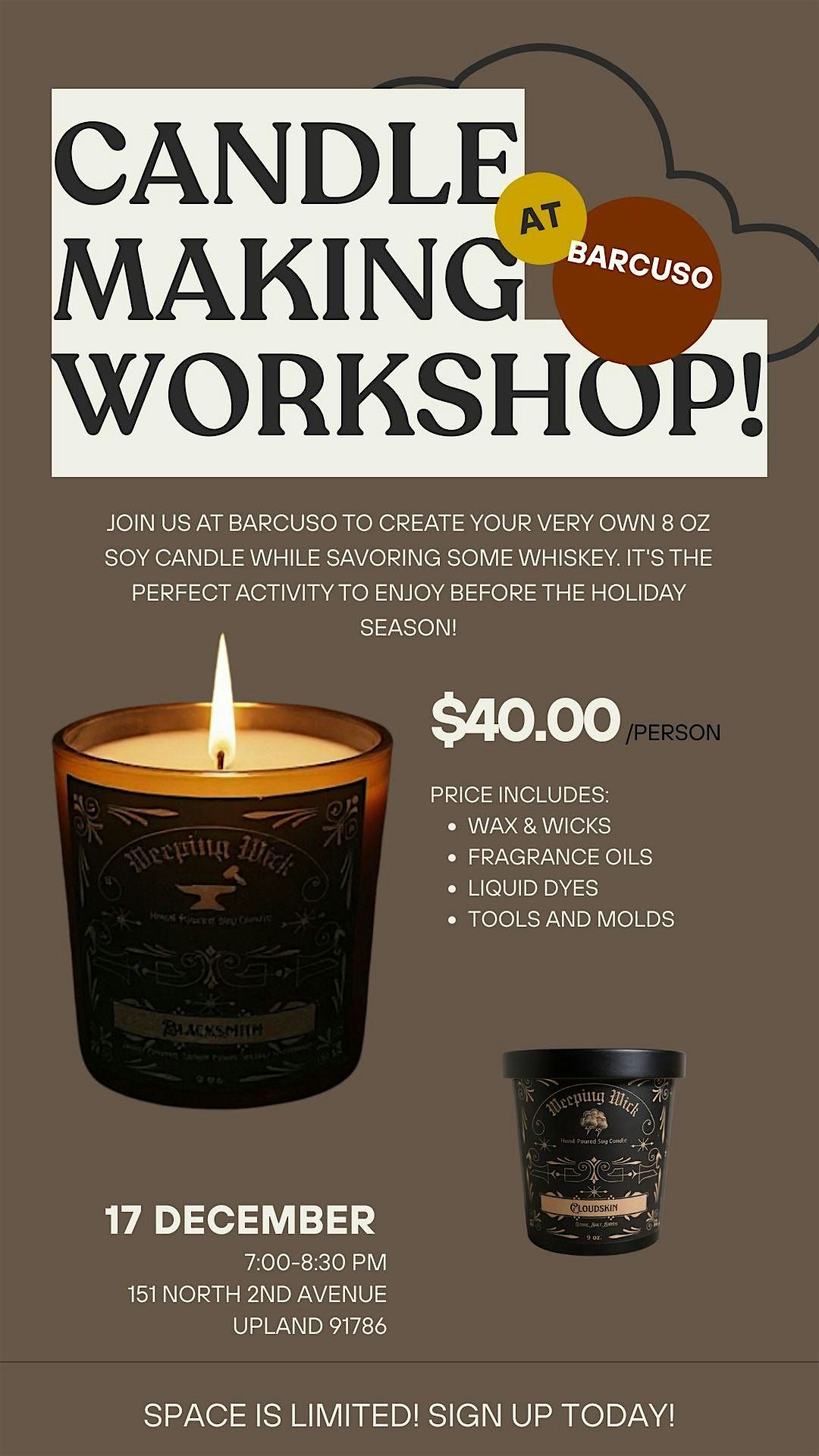 Candle-Making workshop @ Barcuso Upland
