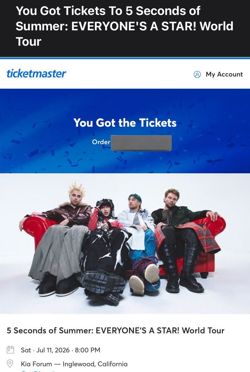5 Seconds of Summer Inglewood Tickets