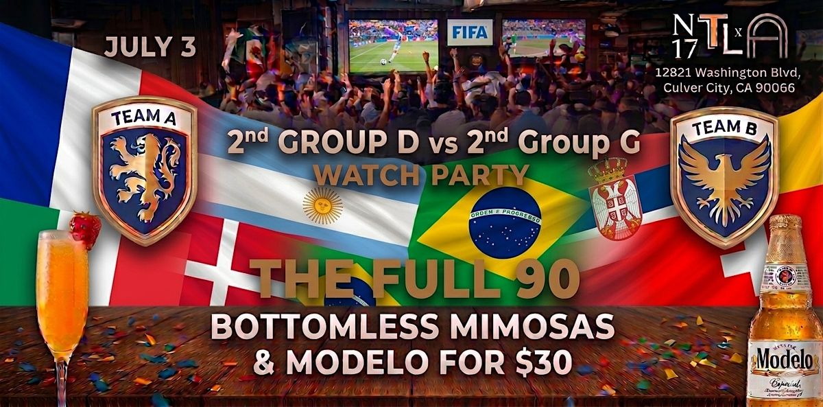 \u26bd 2nd Group D vs 2nd Group G Watch Party \u2014 World Cup 2026 | N17 The Lane
