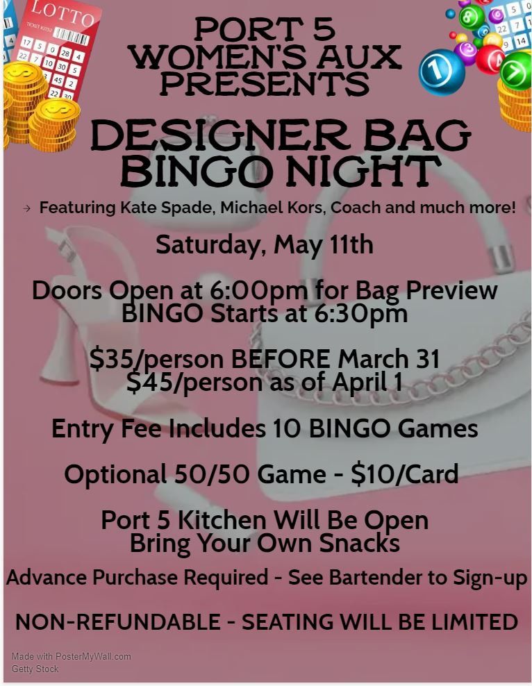 Designer Bag Bingo Night!