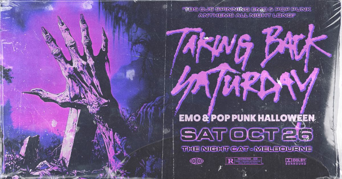 Taking Back Saturday: Emo & Pop Punk Halloween - Melbourne