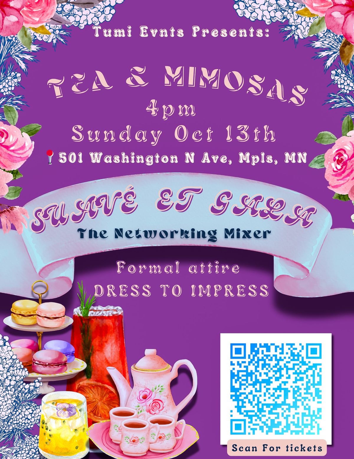 SUAV\u00c9 ET GALA The networking mixer (Tea party & Mimosas)