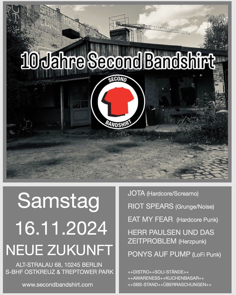 10 Jahre Second Bandshirt