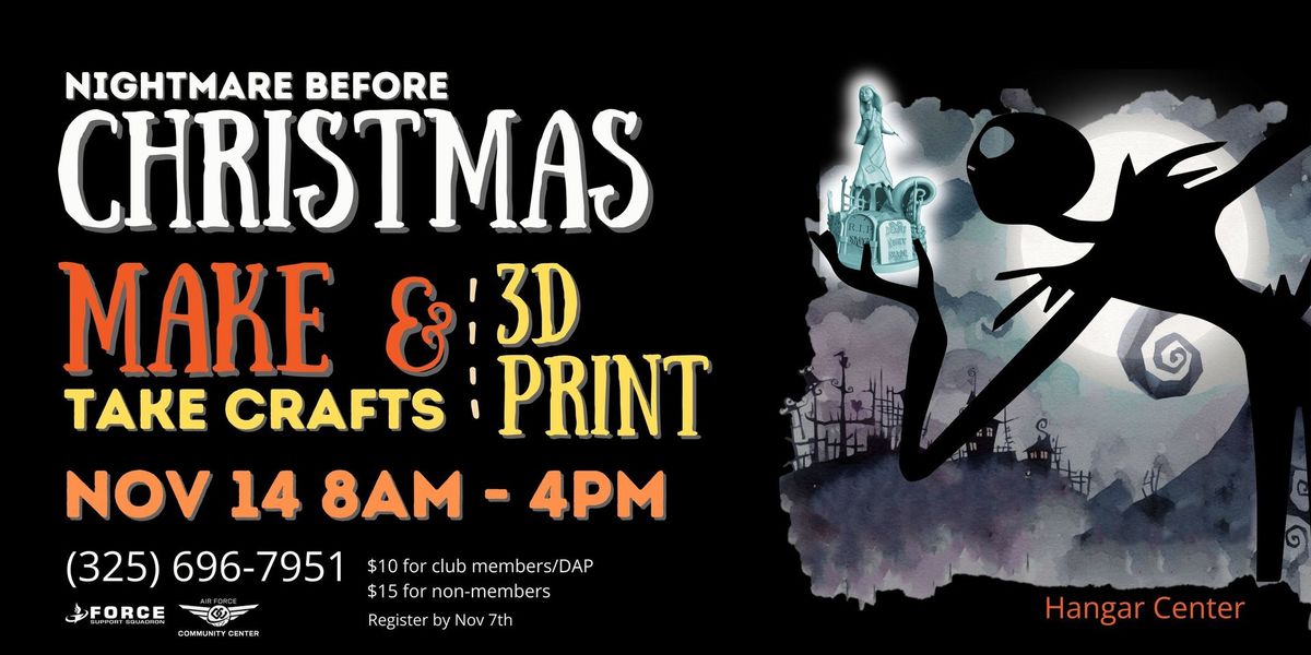 Nightmare Before Christmas 3D Print Make and Take