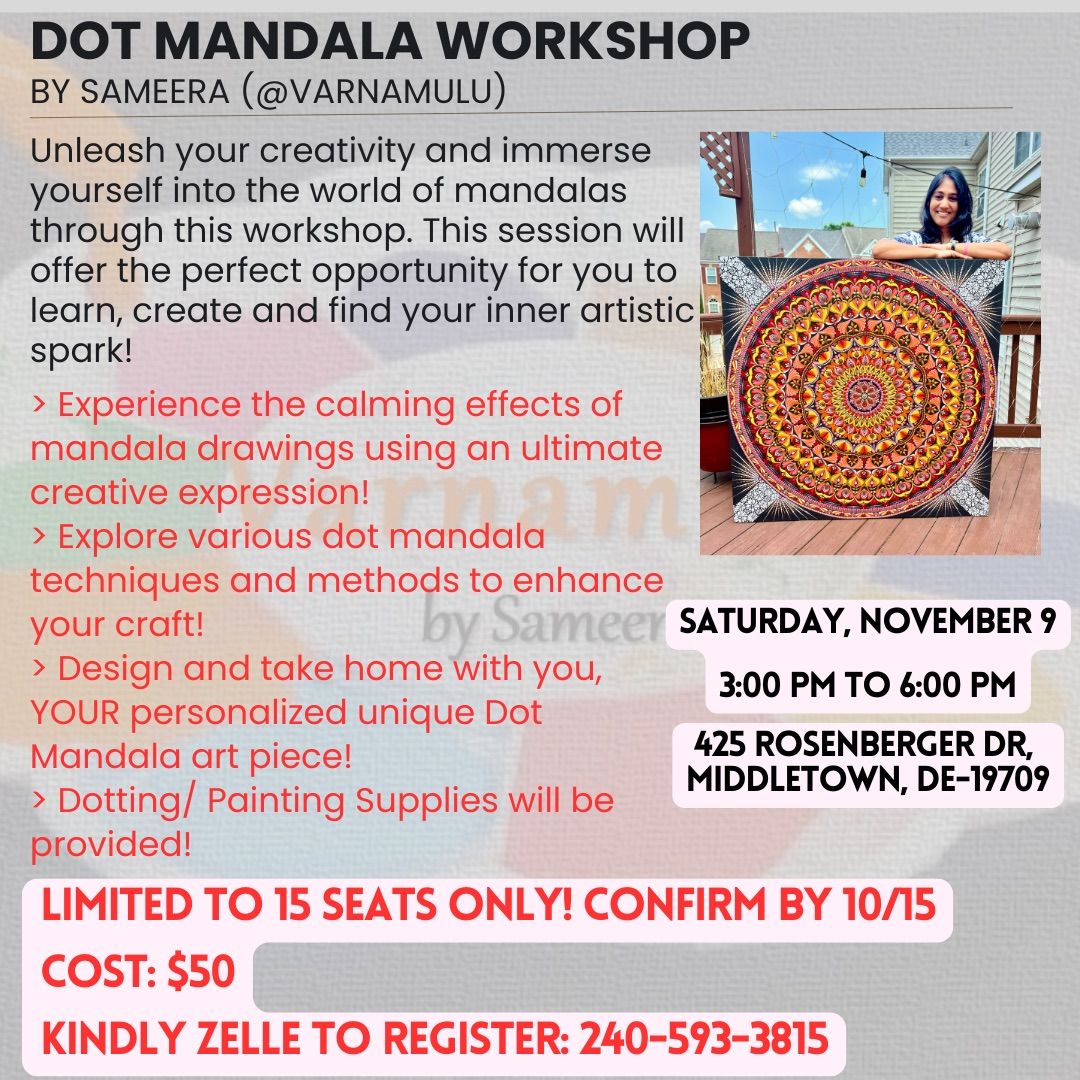 Dot Mandala Painting Workshop