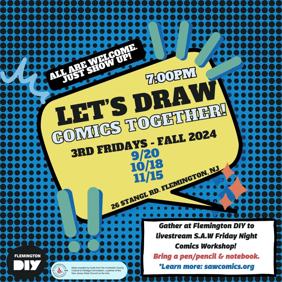 Let\u2019s Draw! Livestream S.A.W Friday Night Comics 