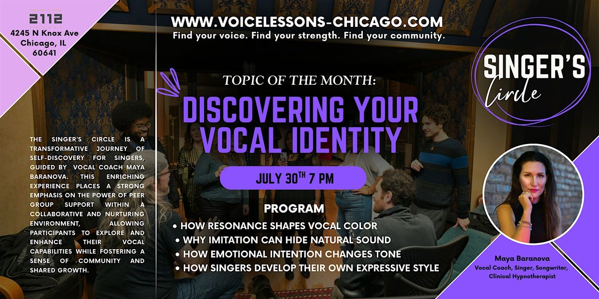 Singer\u2019s Circle: Discovering Your Vocal Identity