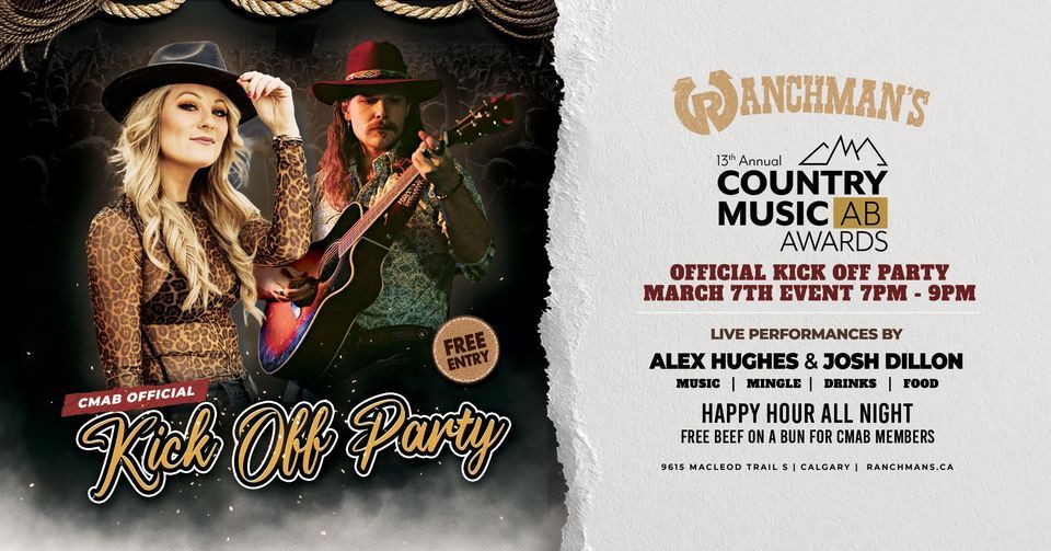 OFFICIAL KICK OFF PARTY FOR THE COUNTRY MUSIC ALBERTA AWARDS AT