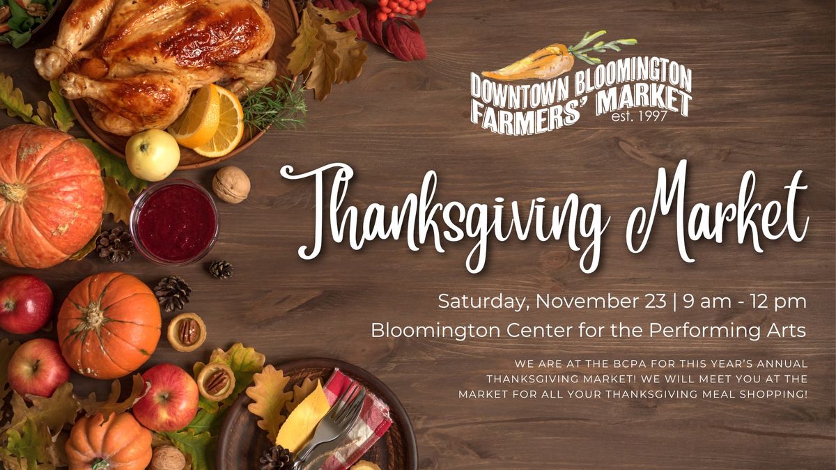 Thanksgiving Farmers' Market