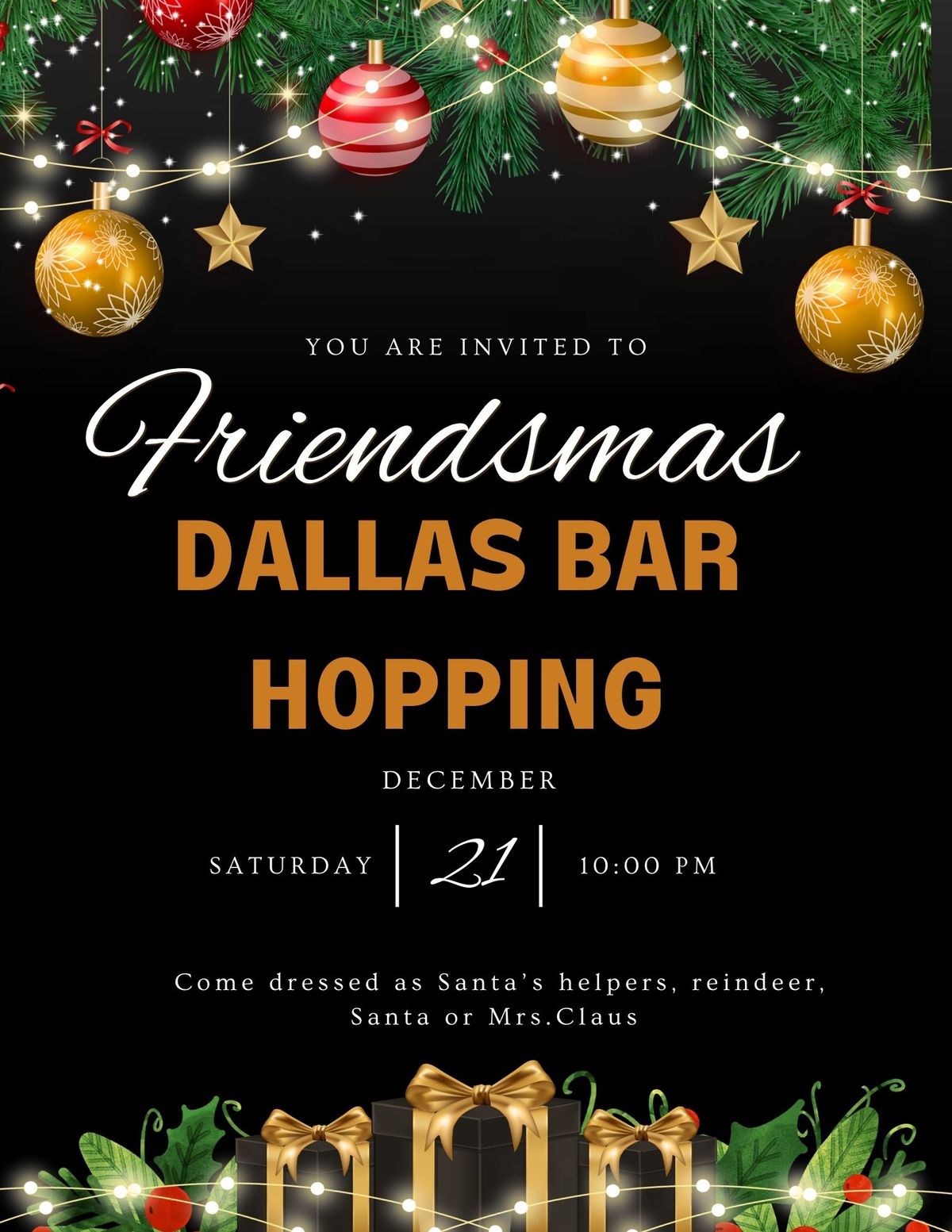 Friendsmas Bar Hopping