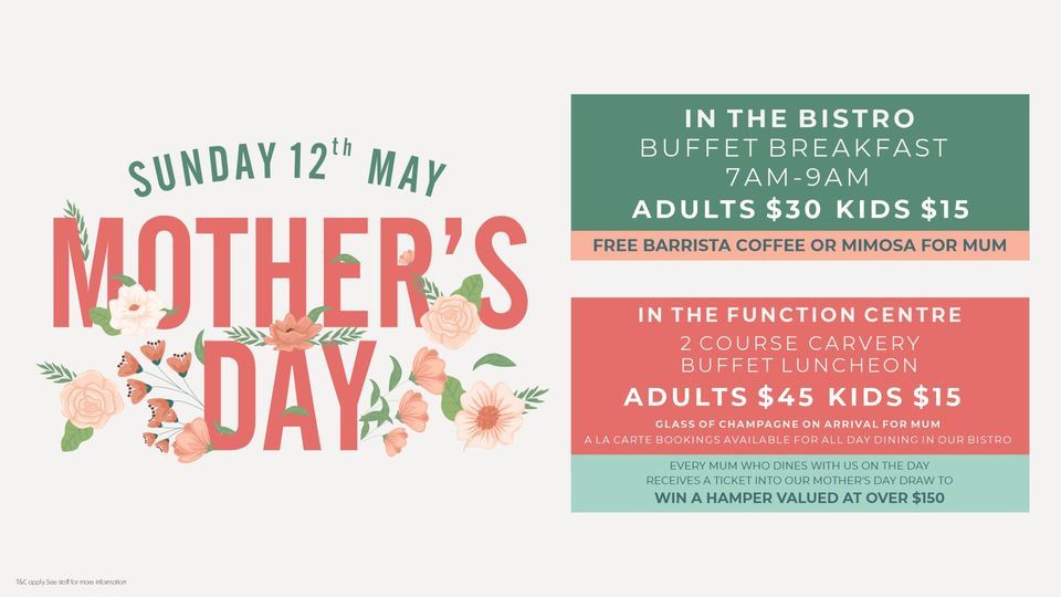 Mother's Day at The Mawson Lakes Hotel 