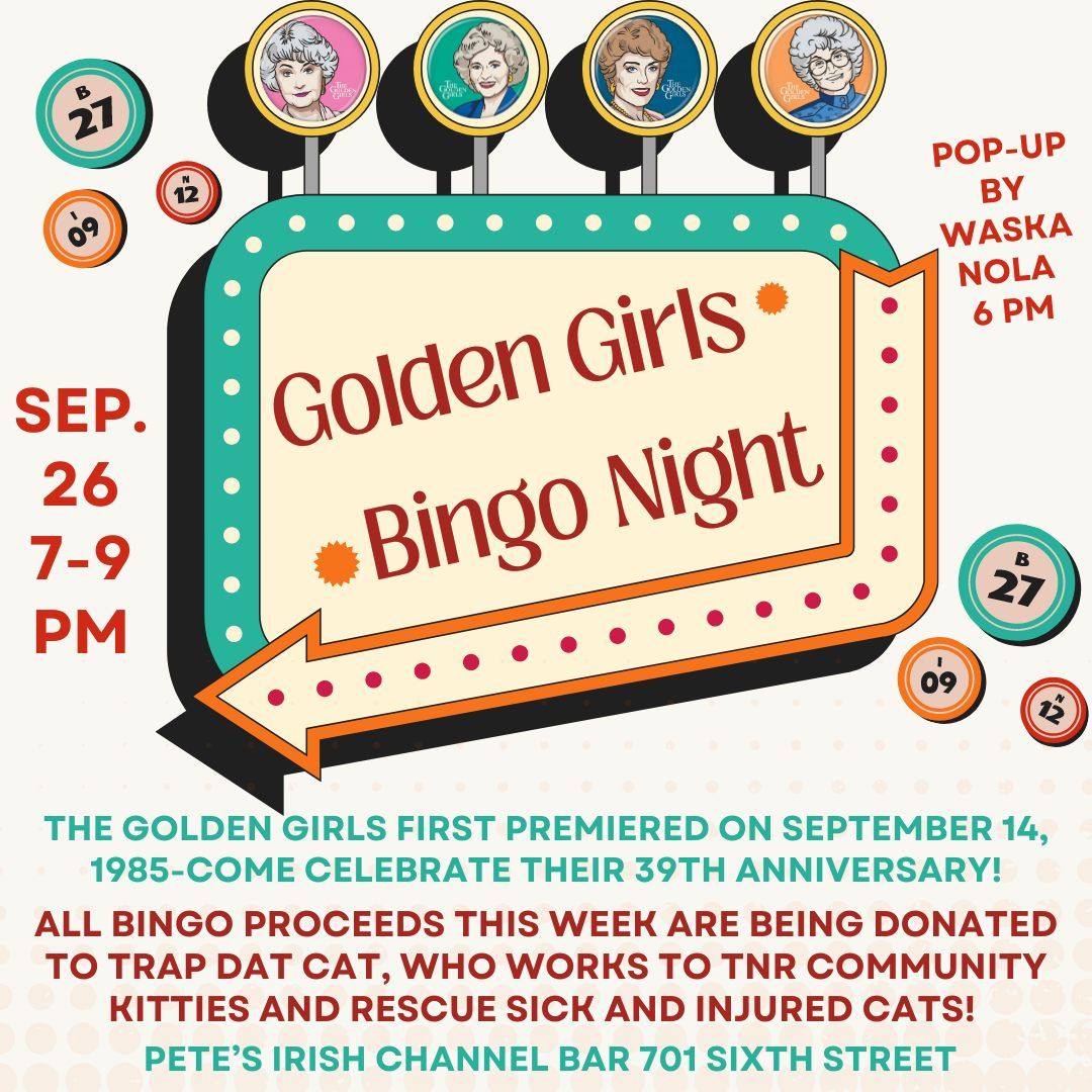 Golden Girls Bingo Night