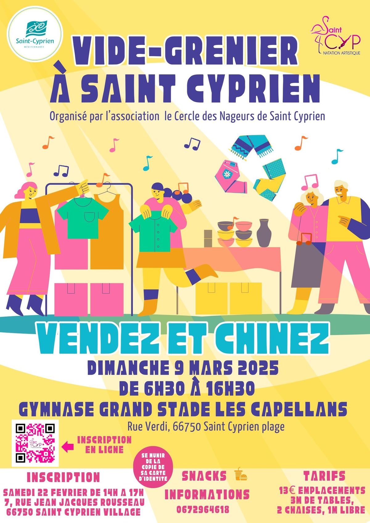 Vide Grenier Cercle des Nageurs de Saint Cyprien 