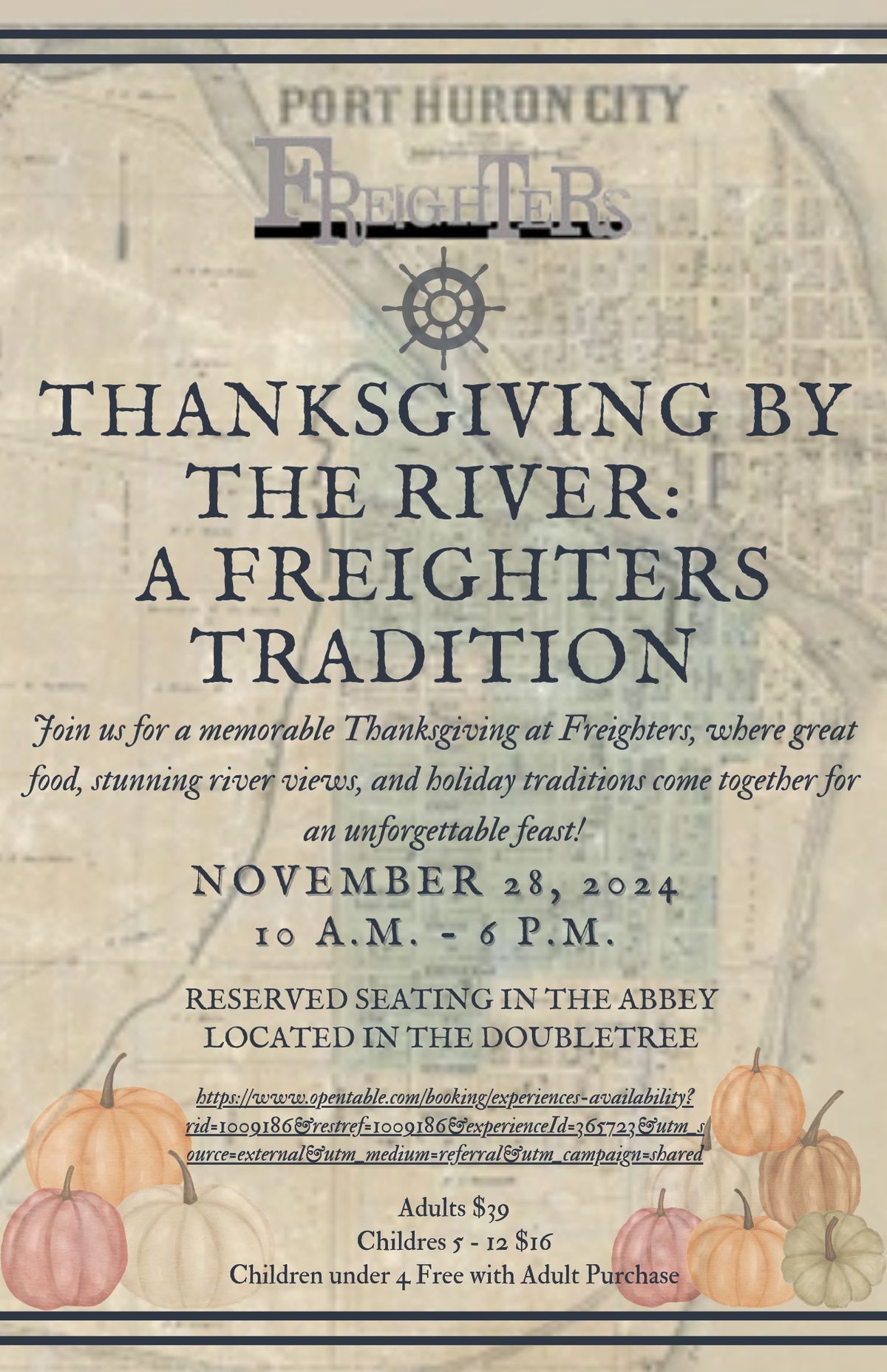 Thanksgiving by the River:  A Freighters Tradition