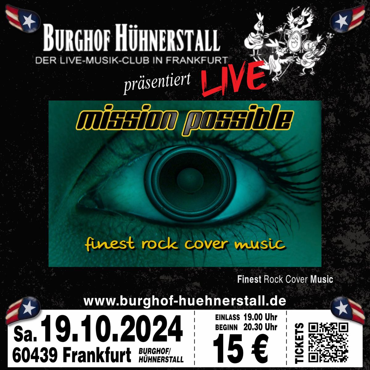 Mission Possible rockt den Burghof-H\u00fchnerstall Frankfurt!