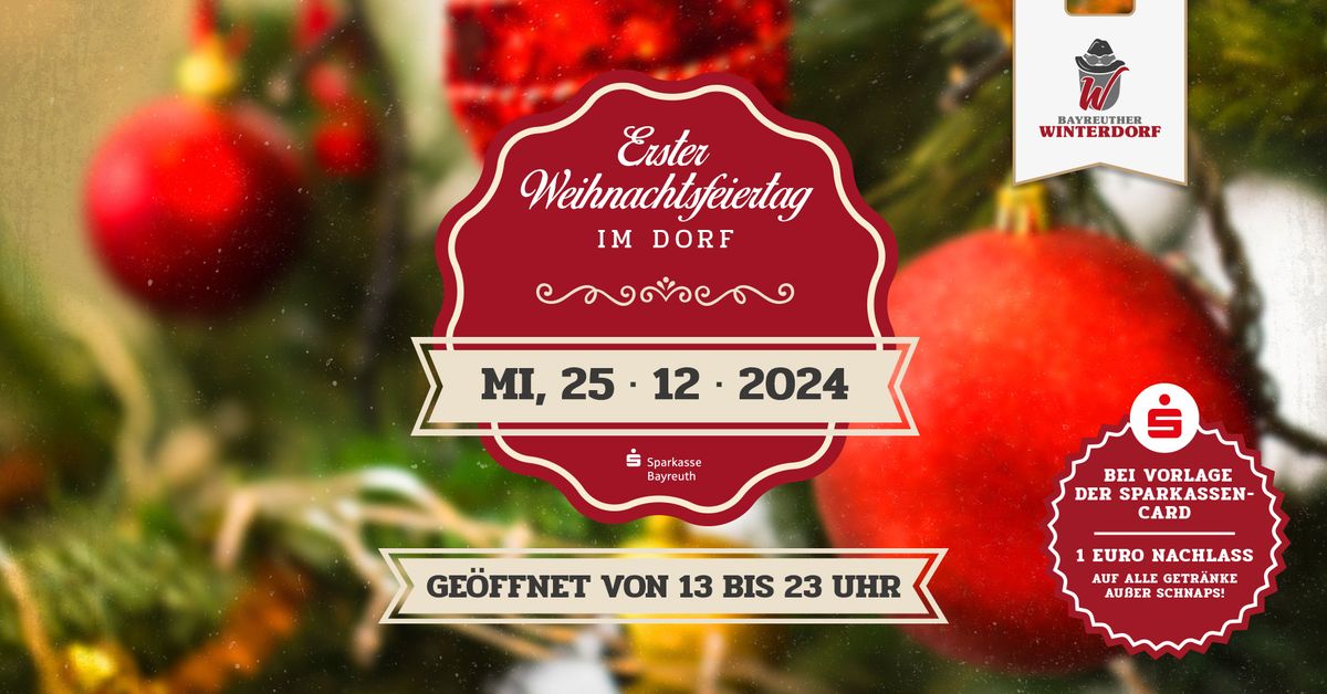 Erster Weihnachtsfeiertag im Dorf