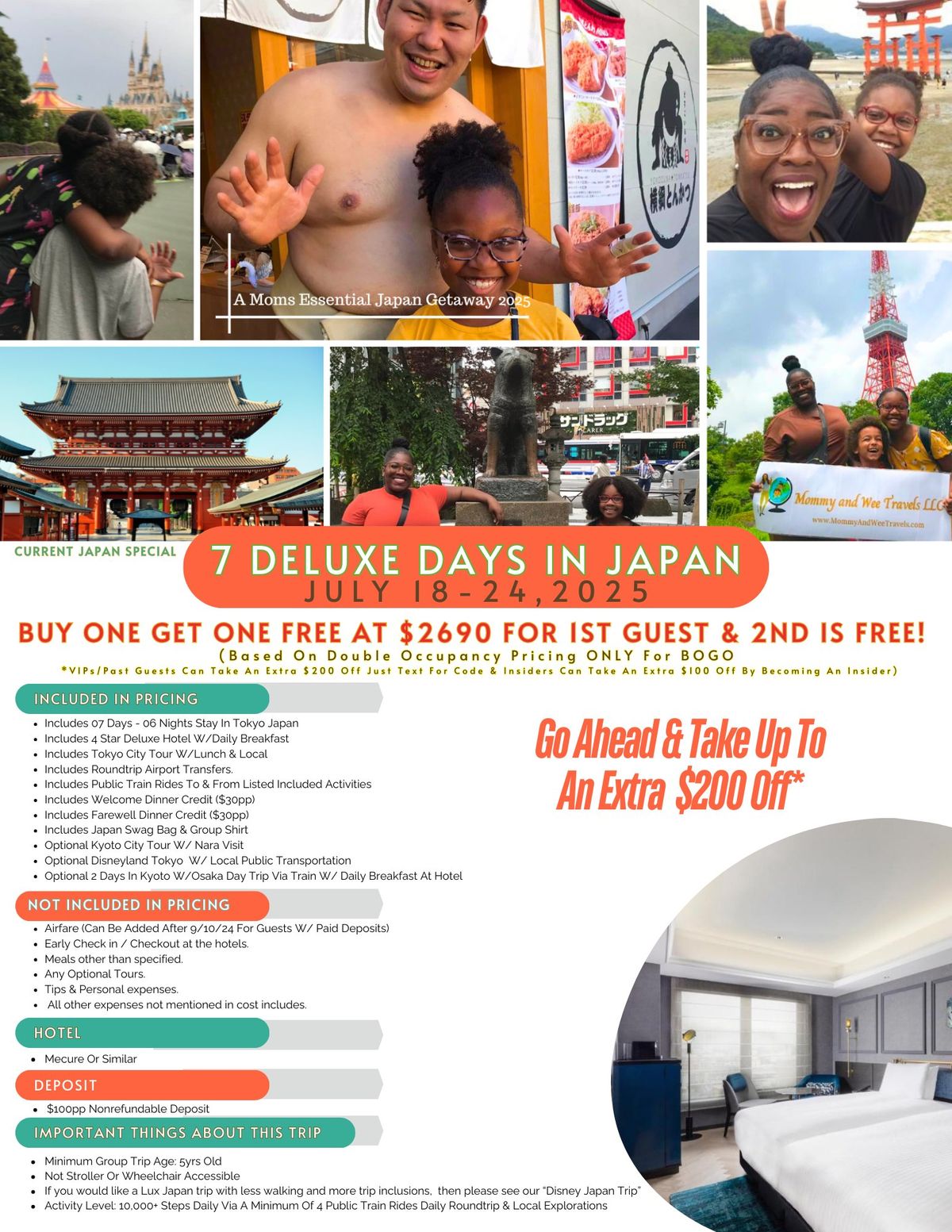 Moms Essential Japan Trip 2025 : B1G1 FREE At $2690 For 1st Guest & 2nd Is FREE! | 7 Days & 6 Nights