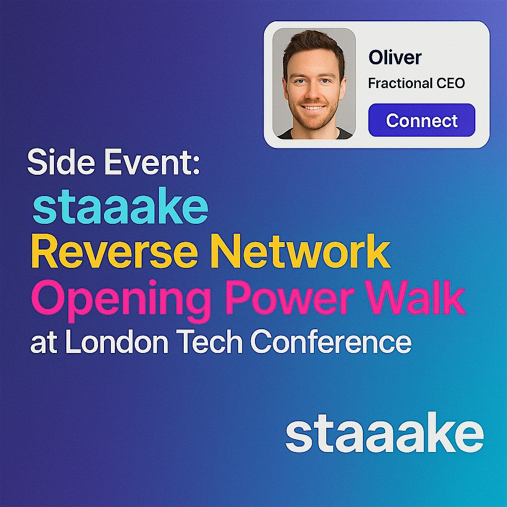staaake Reverse Network Opening Power Walk at London AI\/Tech Conference