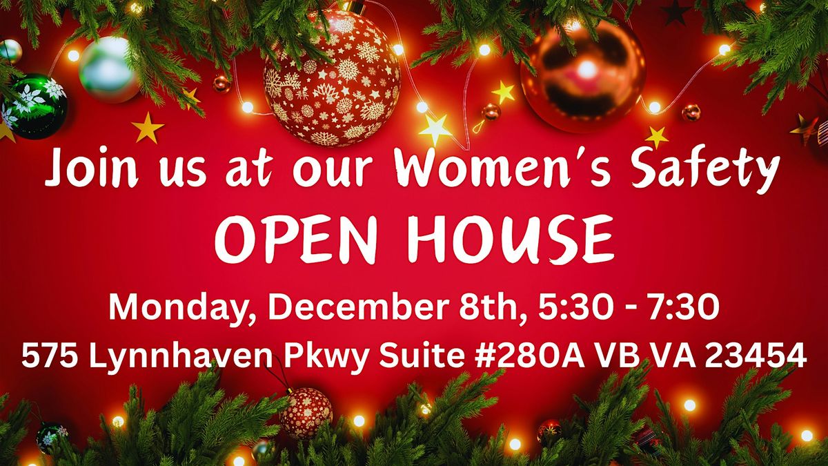 Open House on December 8th from 5:30pm - 7:30pm in VB!