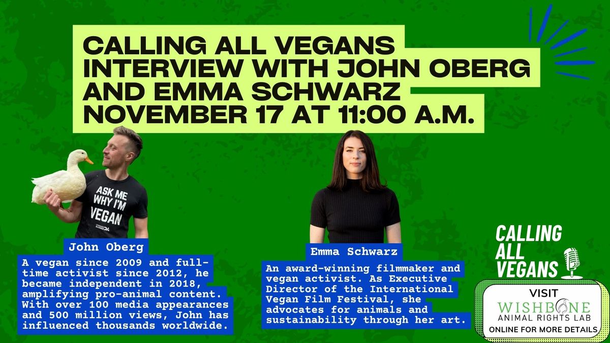 LIVE taping of The Calling All Vegans Show