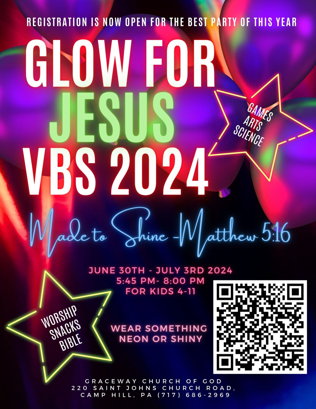 Glow For Jesus VBS 