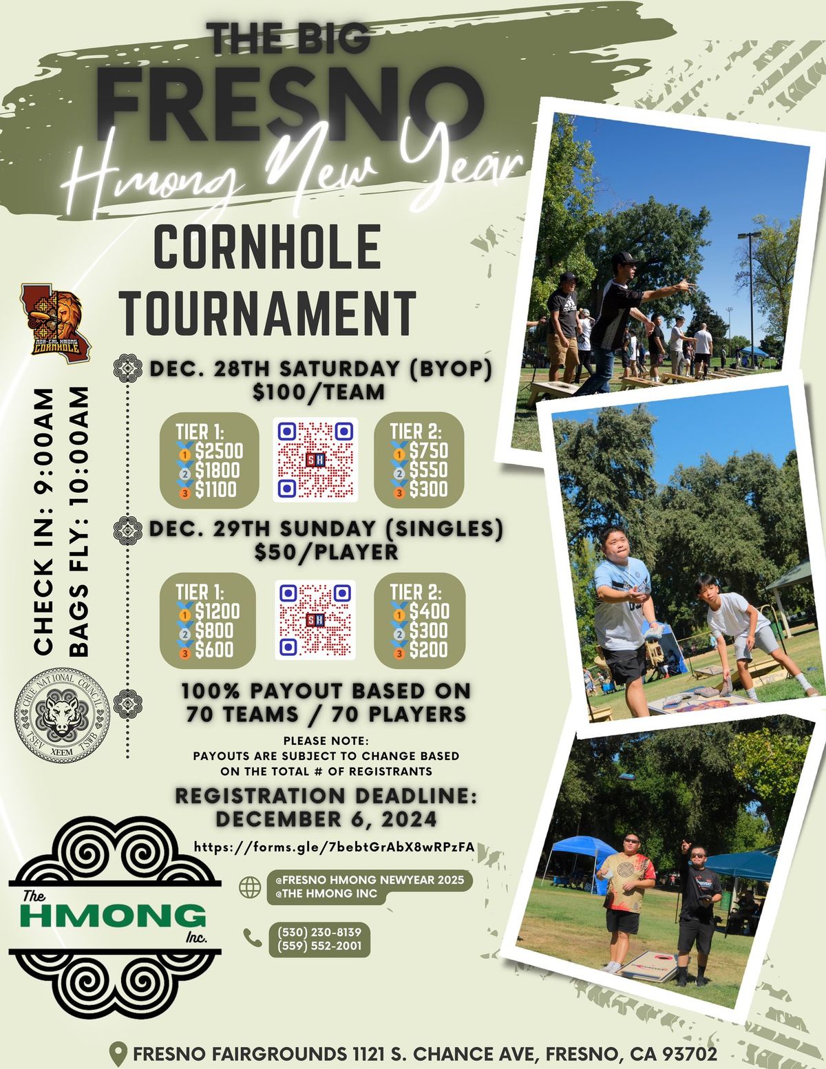 2024\/2025 FRESNO HMONG NEW YEAR CORNHOLE TOURNAMENT