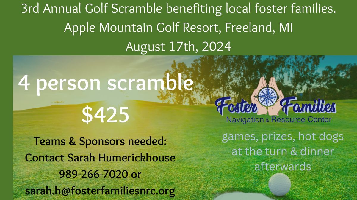 3rd Annual Foster Families NRC Golf Scramble
