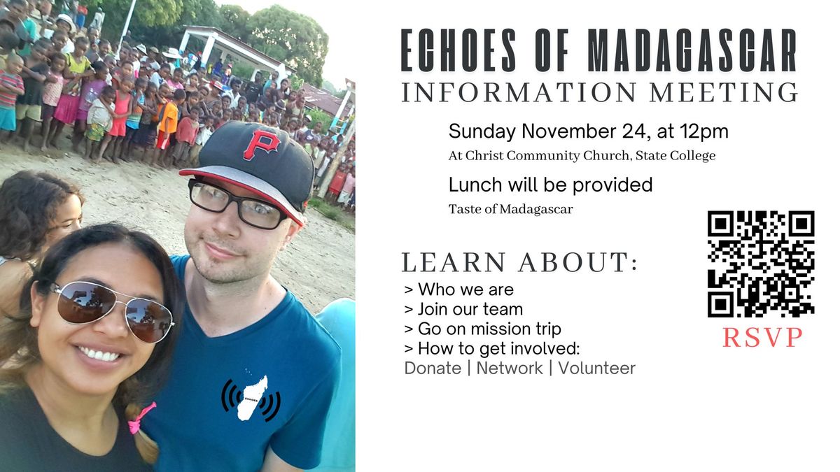 ECHOES OF MADAGASCAR Information Meeting