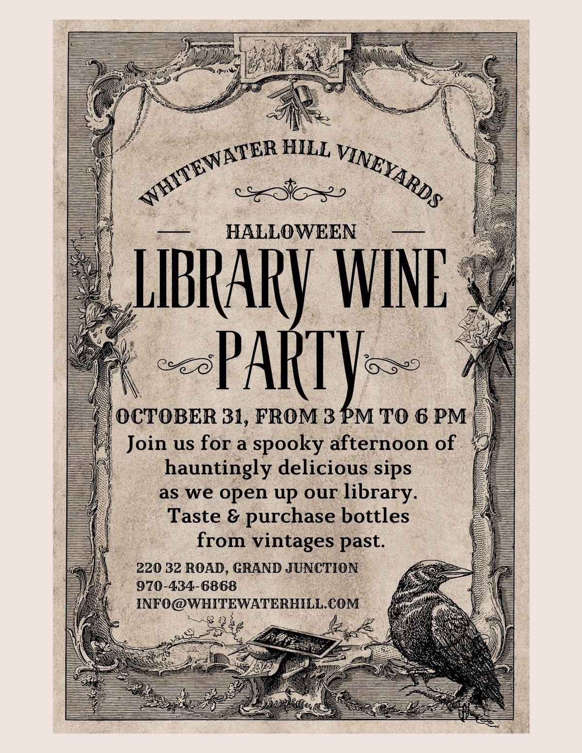 Halloween Library Wine Party