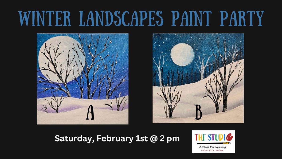 Winter Landscapes Paint Party