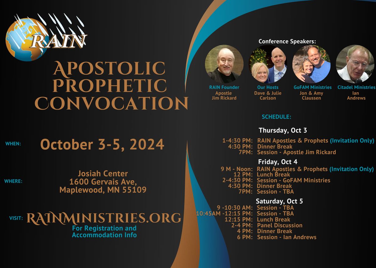 RAIN Ministries Apostolic Prophetic Convocation at Josiah Center