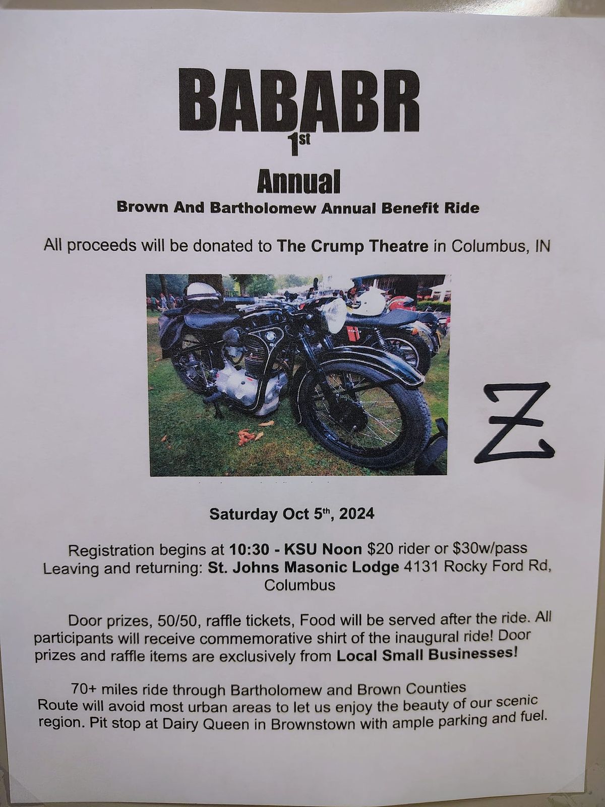 BABABR Annual And Bartholomew Annual Benefit Ride