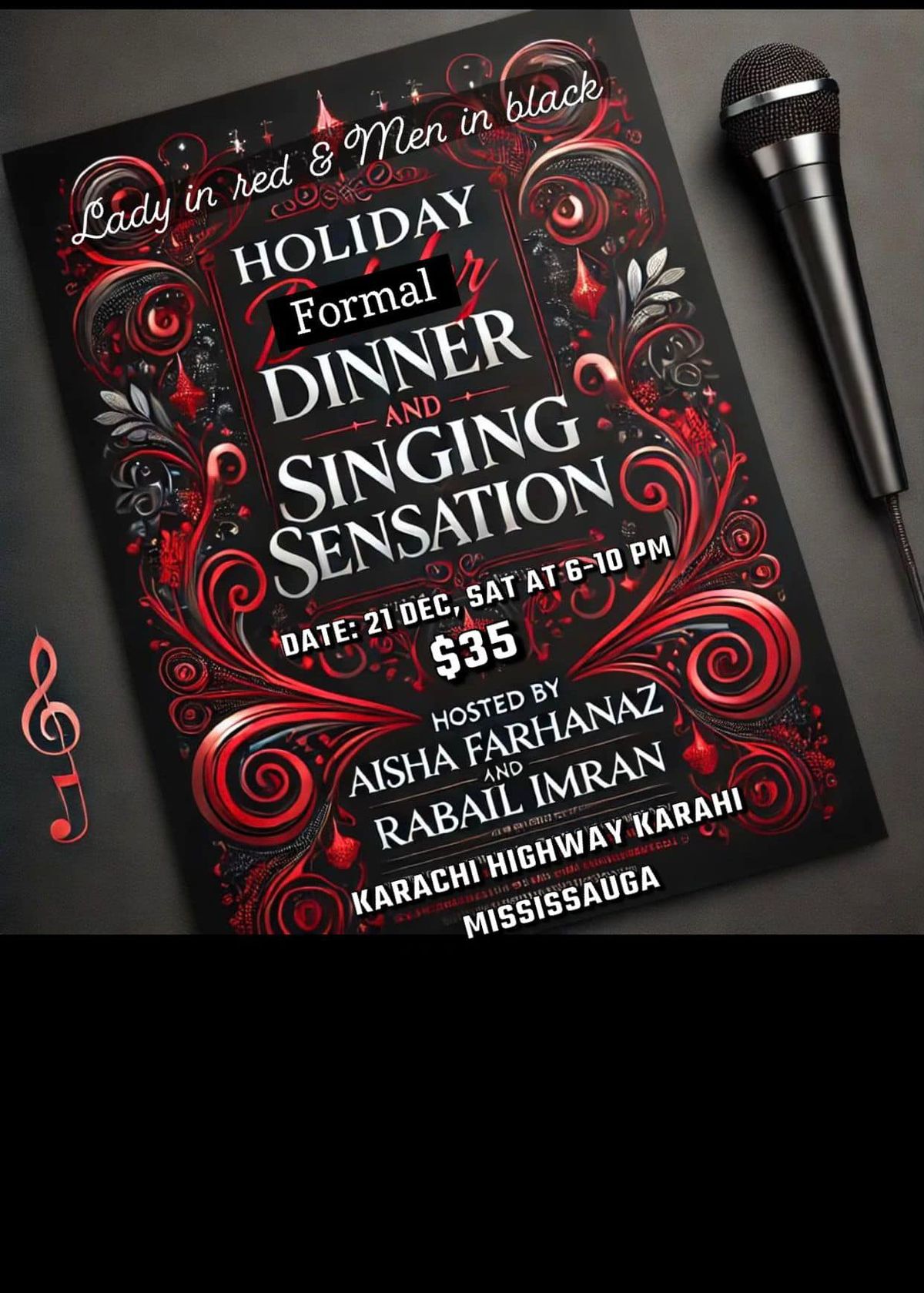 Holiday Dinner & Singing Sensation