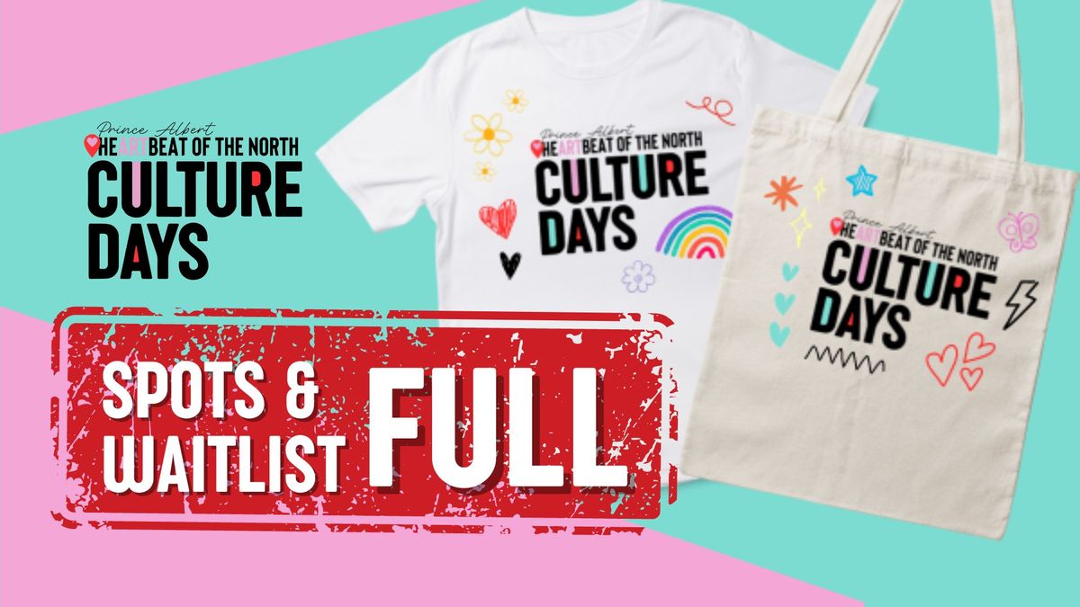 Print and Paint Your Own Culture Days Swag!