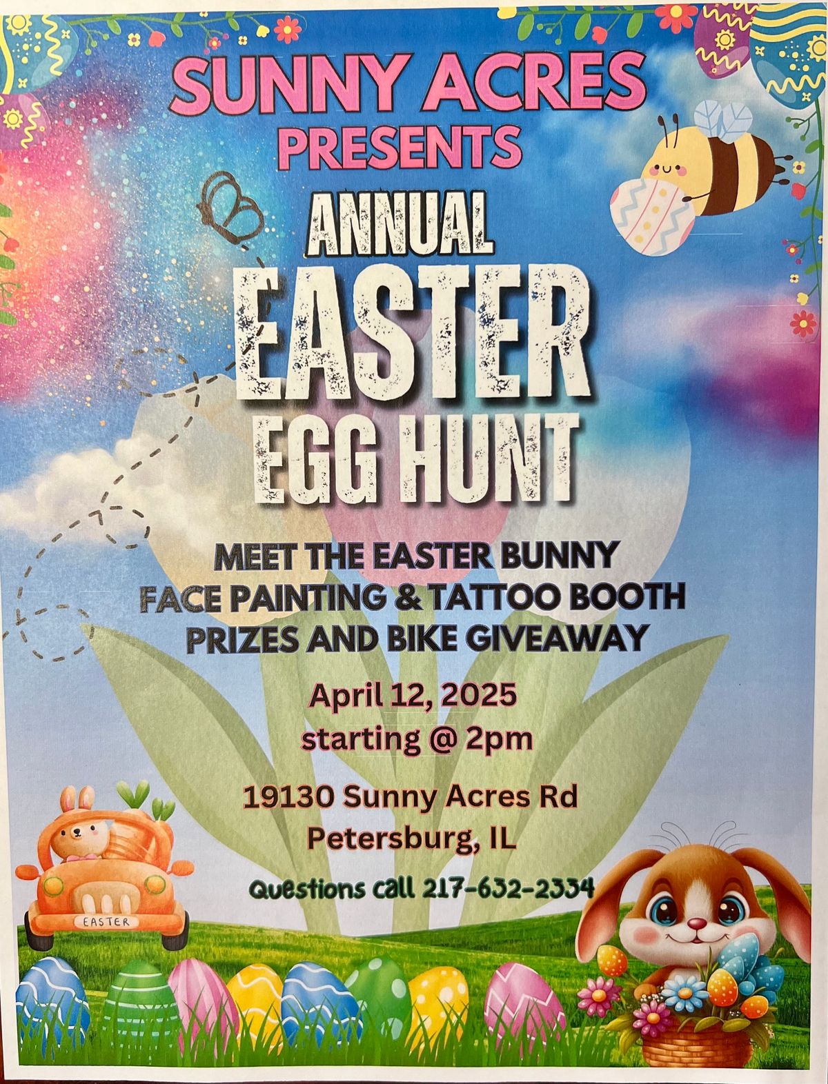 Sunny acres Annual Easter Egg Hunt