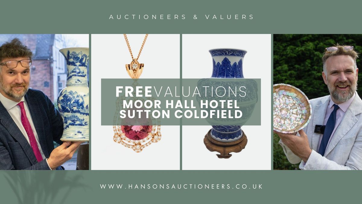 Valuation Day with Charles: FREE Jewellery & Antique Valuations at Moor Hall Hotel, Sutton Coldfield