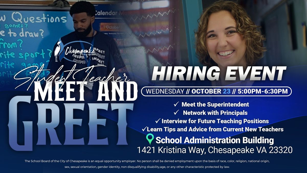 Student Teacher Meet & Greet Hiring Event