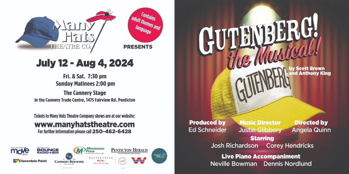 Gutenberg! The Musical! A Many Hats Theatre Company Production!