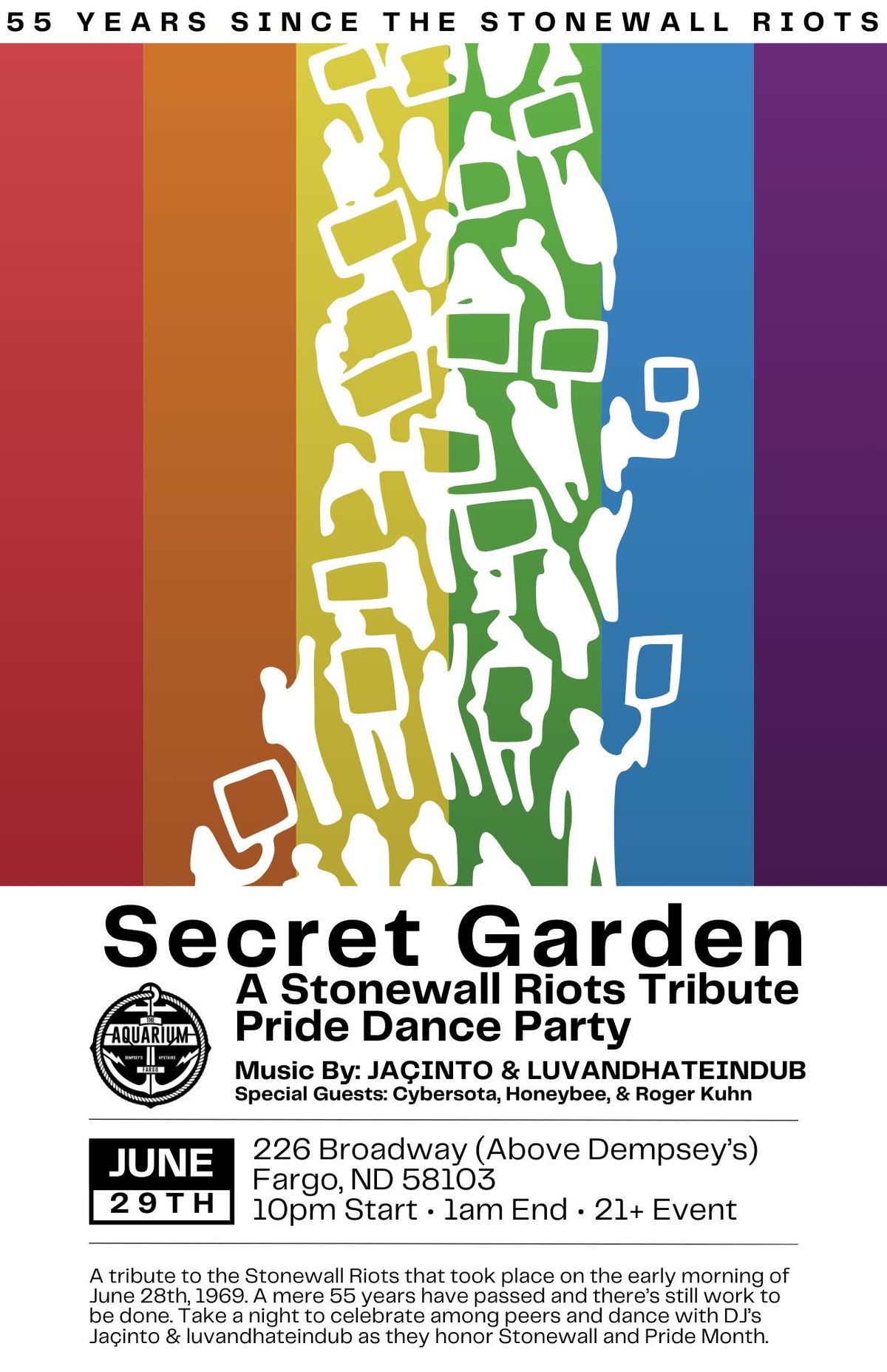 Secret Garden: A Stonewall Riots Tribute Pride Dance Party at The Aquarium