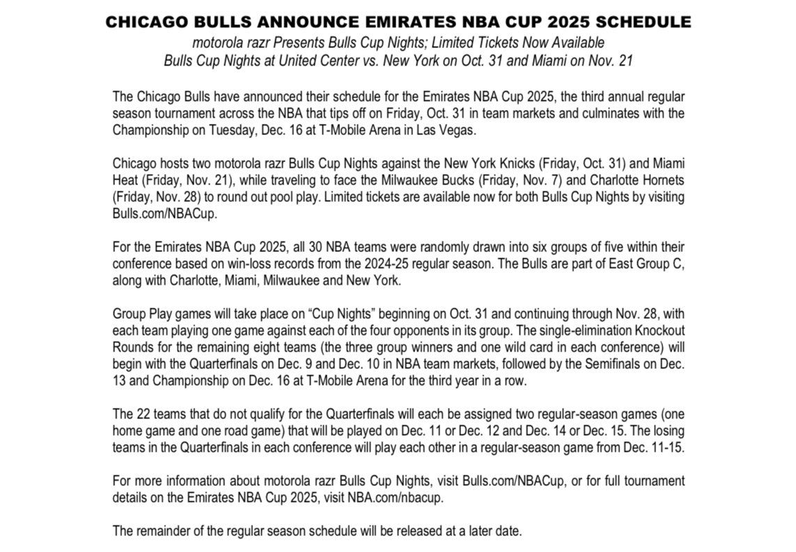 NBA Cup: Chicago Bulls vs. Miami Heat