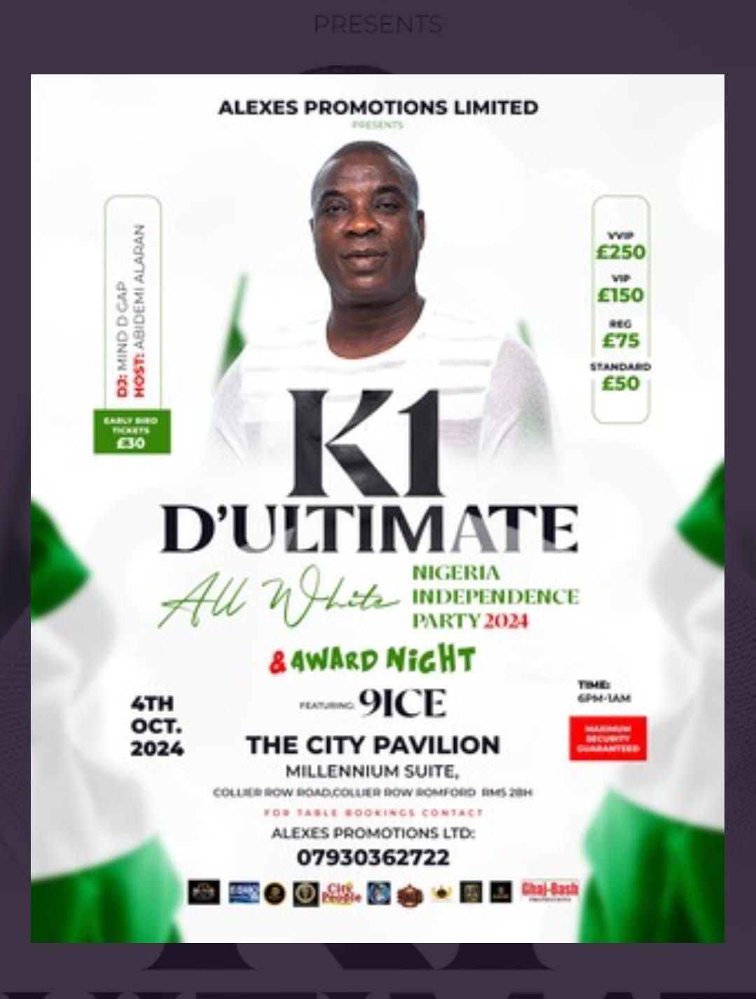 k1 De Ultimate live in London powered by Alexes Promotions 