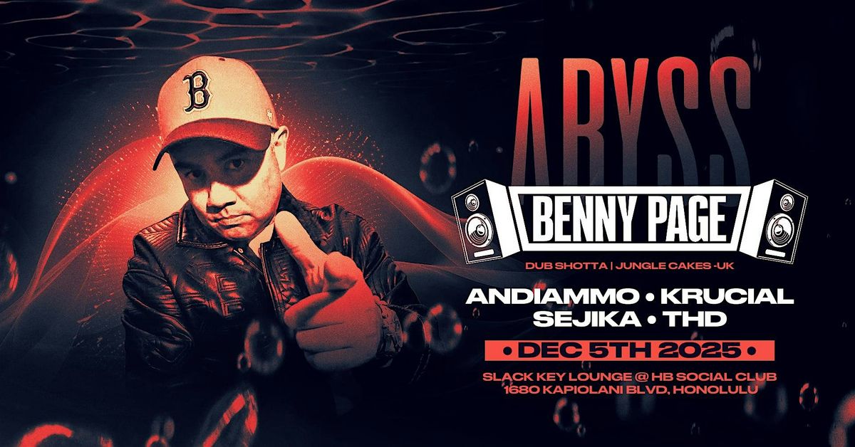 Abyss DNB - Benny Page (Dub Shotta | Jungle Cakes - UK)