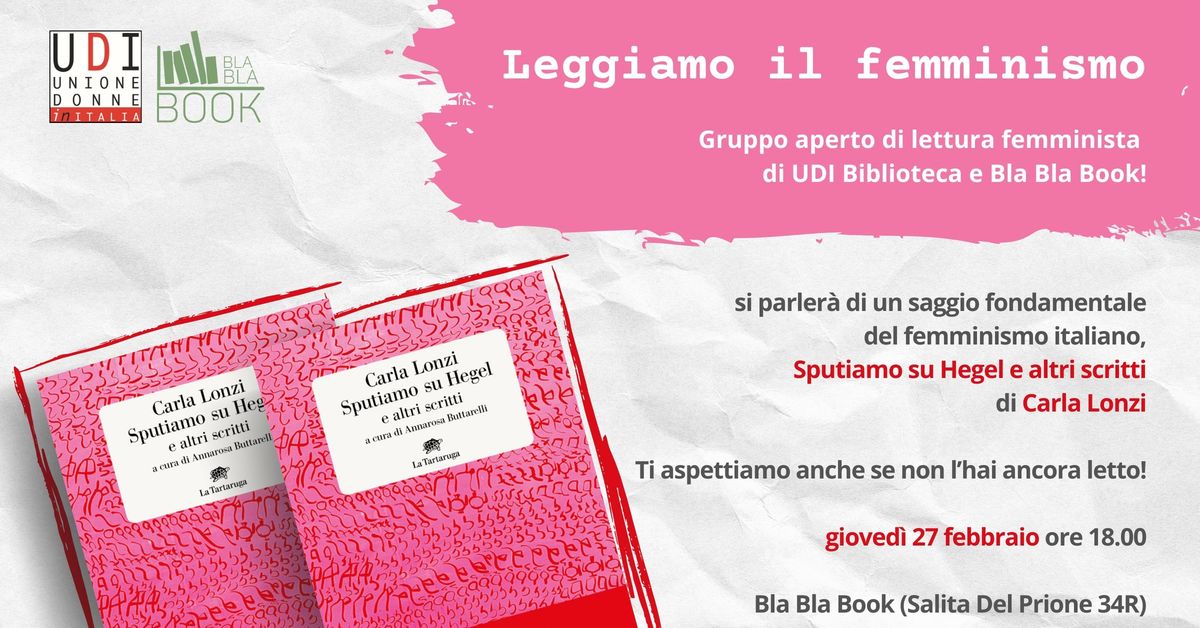 Quarto incontro del gruppo di lettura Leggiamo il femminismo