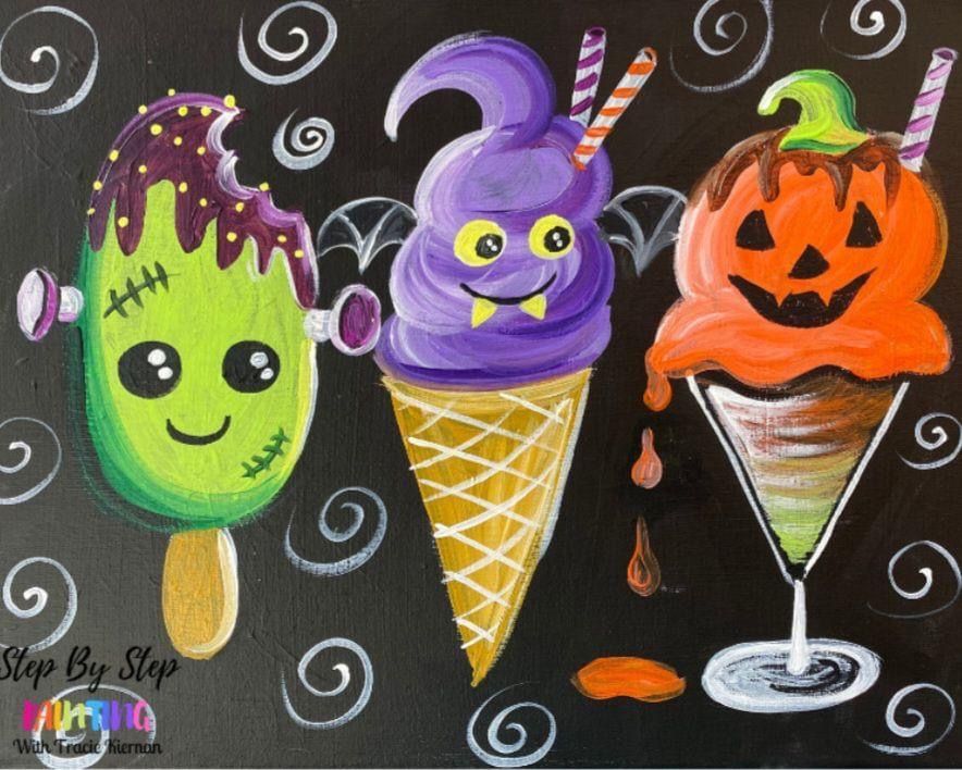 School Holiday Event - Sweet & Spooky Treats, Canvas Panting