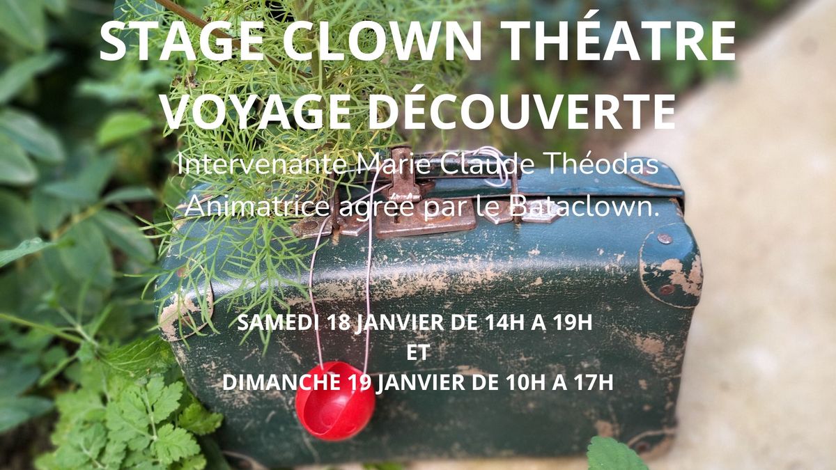 Stage de Clown anim\u00e9 par Marie Claude THEODAS