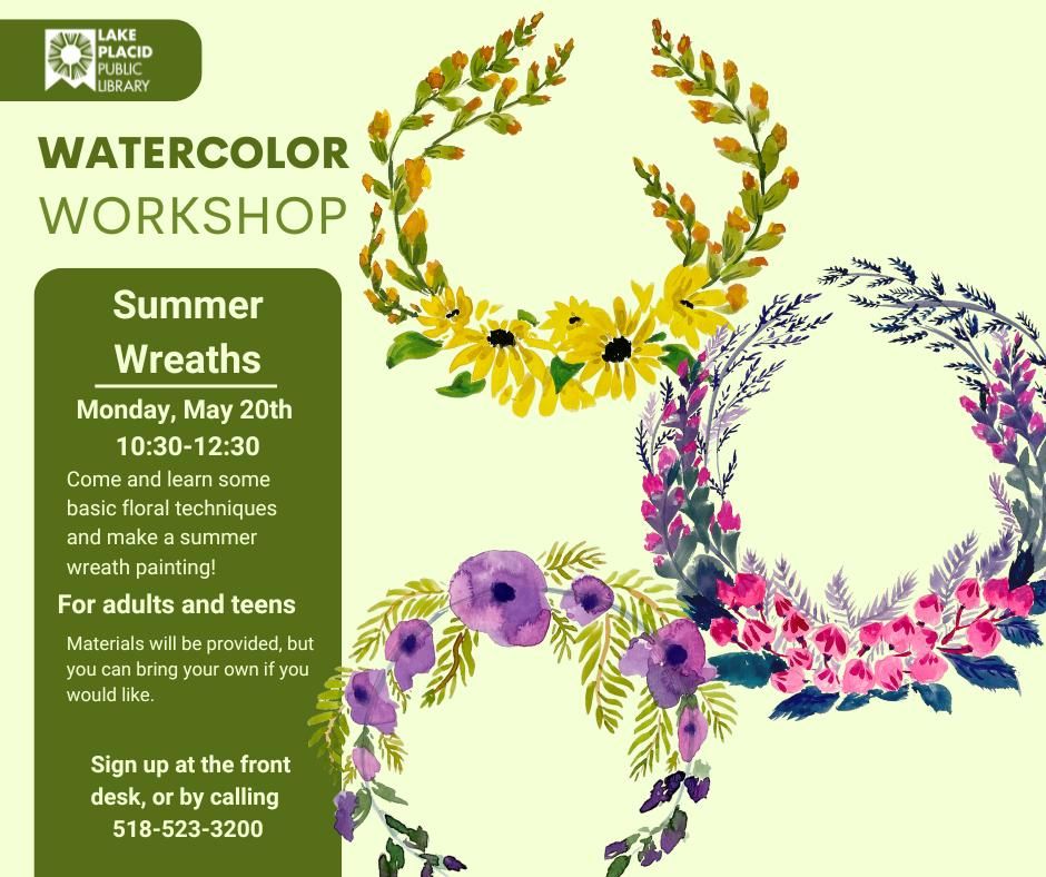 Watercolor Workshop Summer Wreaths