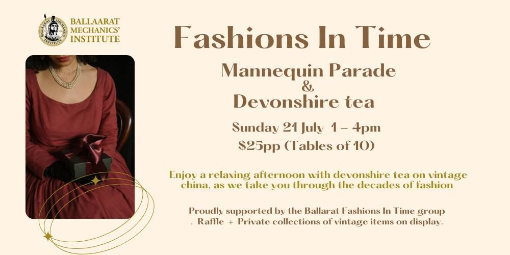 Fashions In Time Mannequin Parade & Devonshire Tea