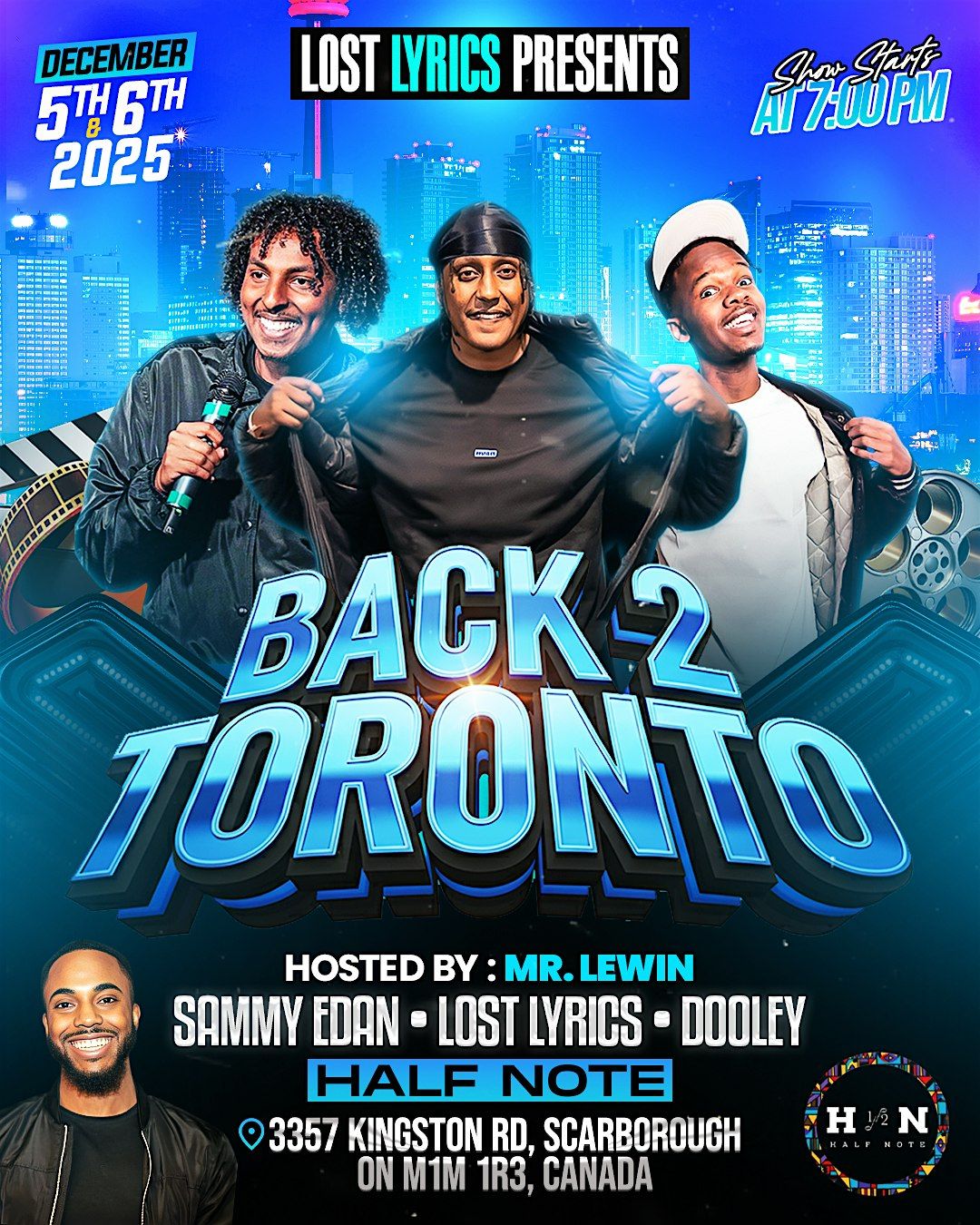 BACK 2 TORONTO Comedy Show - Friday 7PM