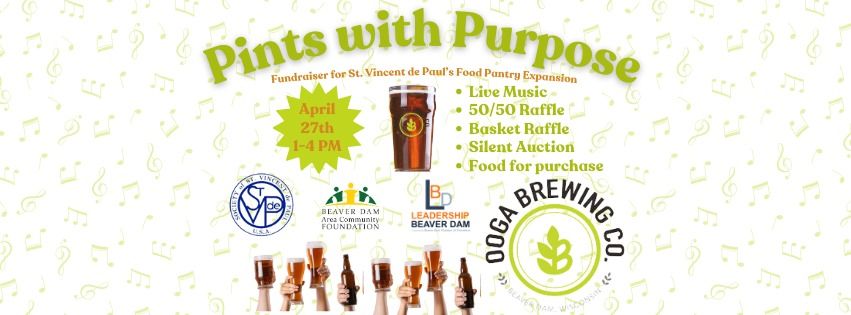 Pints with Purpose Fundraiser for the Dodge County Food Pantry Expansion