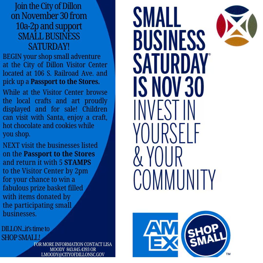 Small Business Saturday, Dillon, Shop Small!